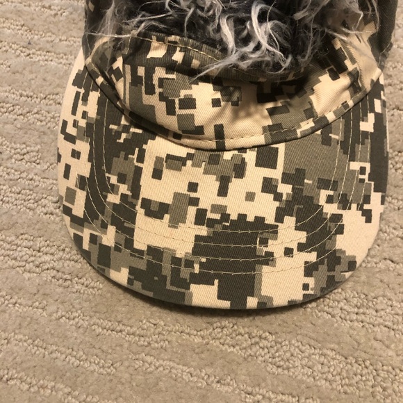 Flair hair visor hat camouflage military green hat green visor army visor - Picture 3 of 6